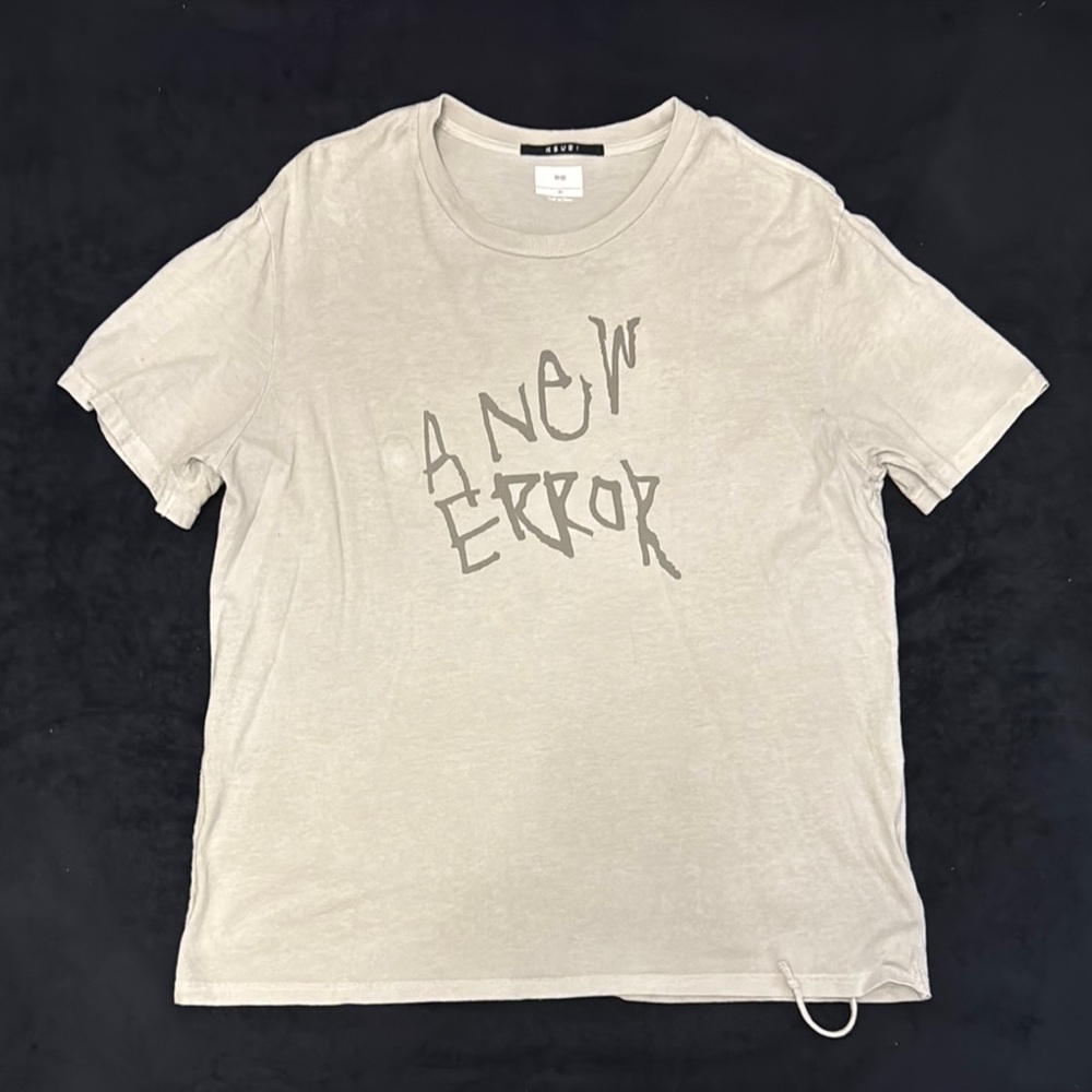 KSUBI A New Error Graphic Crew Neck T-Shirt - Beige